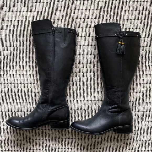 Lauren Ralph Lauren Black Heeled Boots - Picture 1 of 5